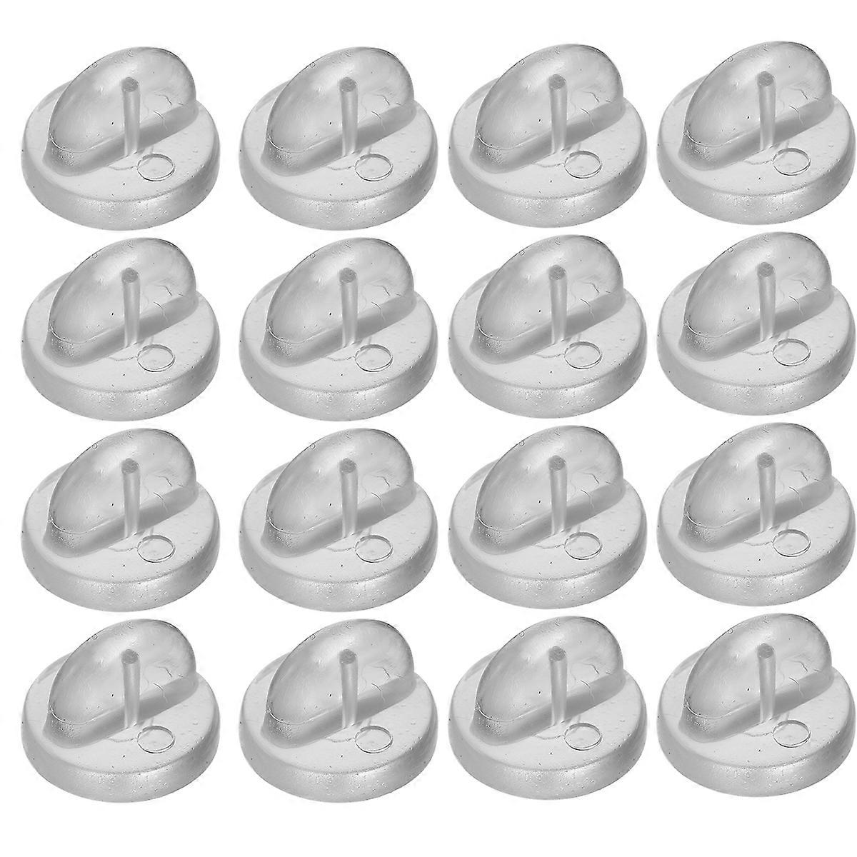 200pcs Caps PVC Pin Backs Keepers Replacement Brooch Clasp