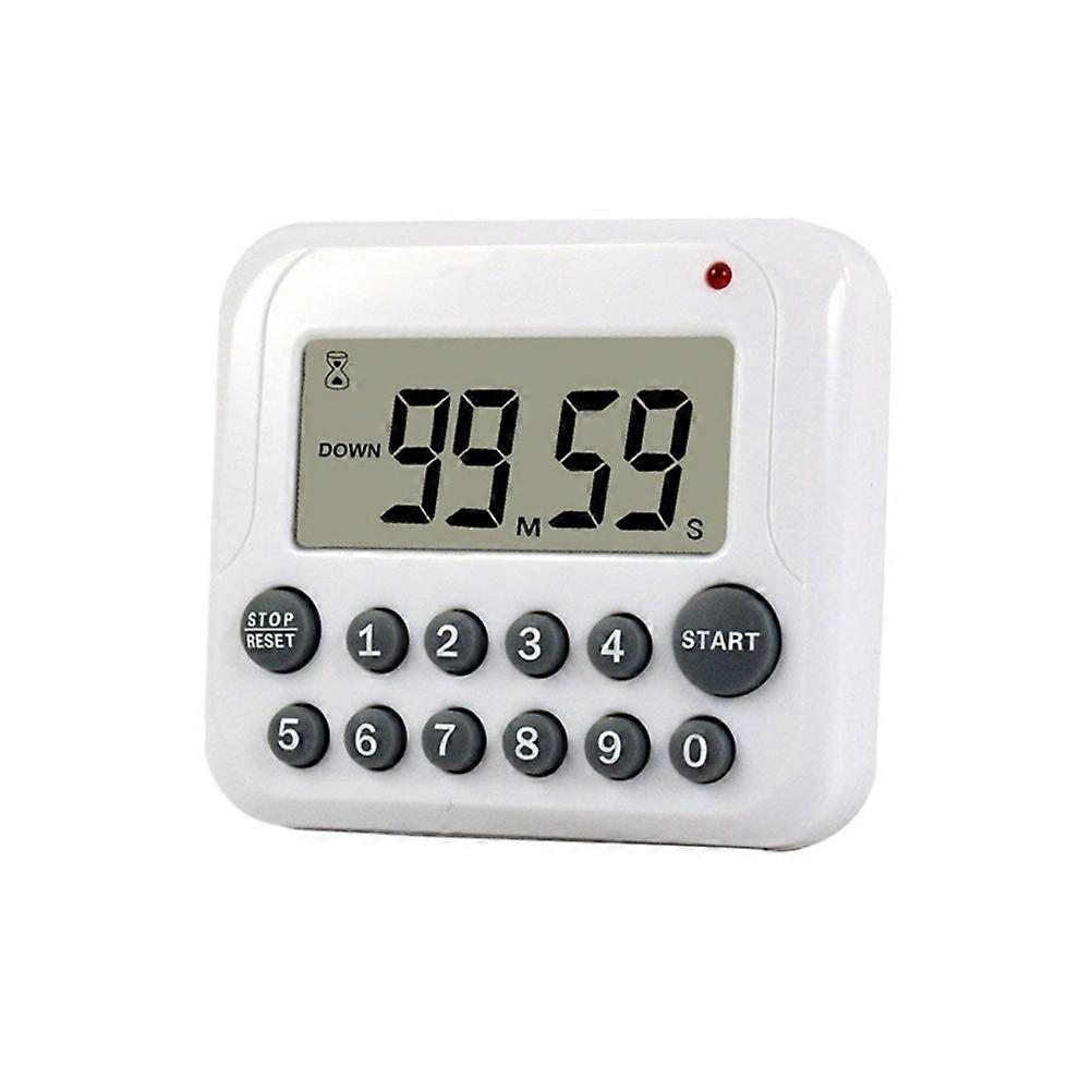Useful LCD Screen Digital Kitchen Cooking Timer Count Down Up Clock Loud Alarm Magnetic Ultra Thin Timing Device for Laboratory - No Battery (Grey But