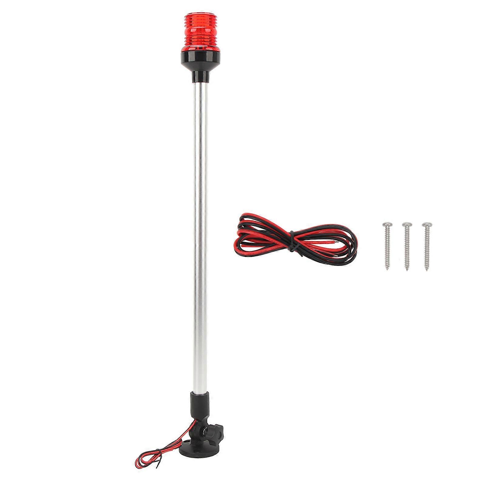 24 Zoll LED Folding Down Boot Hecklicht 360 Grad Boot Ankerlicht Aluminiumlegierung Basis für Fischerboote Yachten Marine Rot