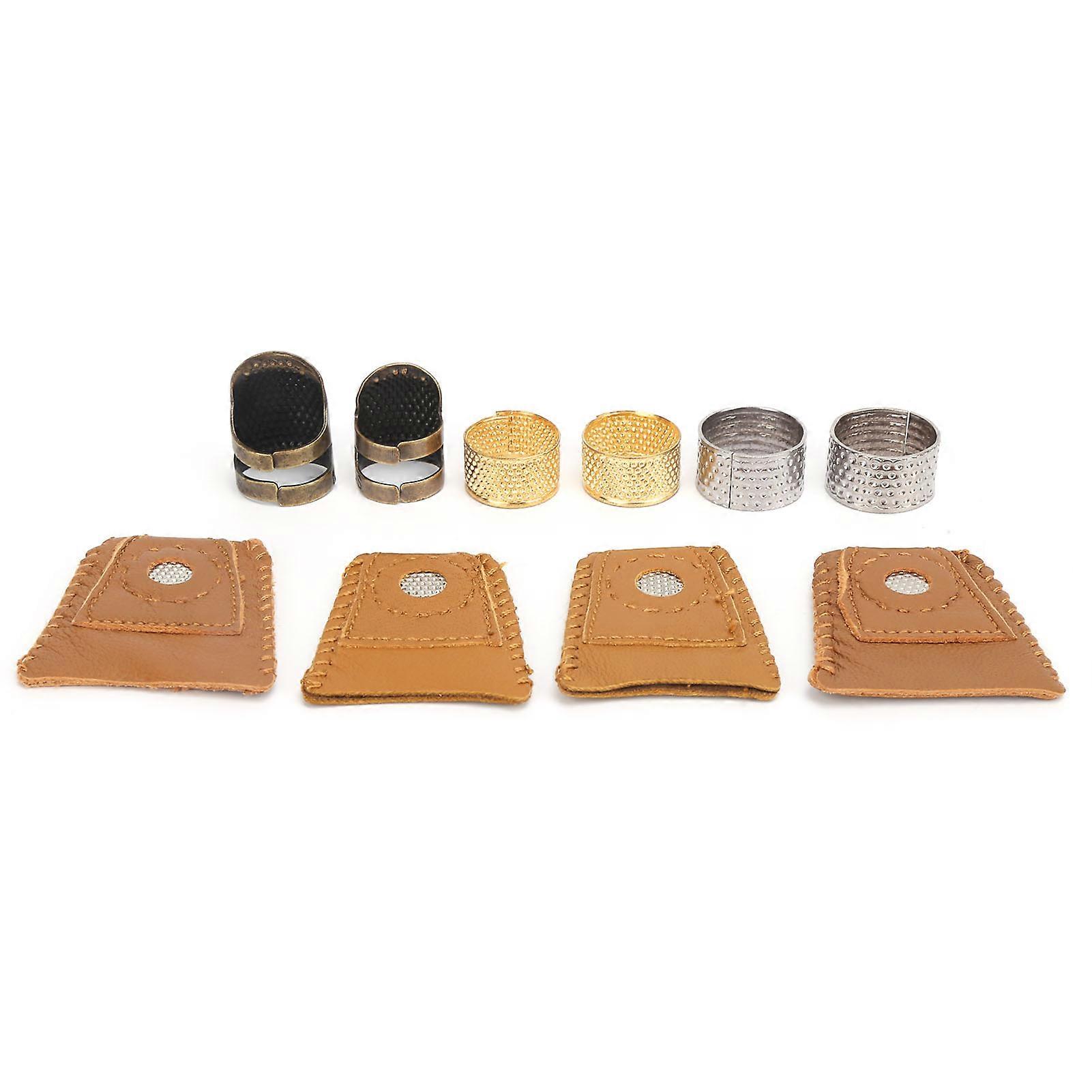 Finger Protector NonSlip Brass Long Nail Thimble with Multiple Models for Daily Sewing