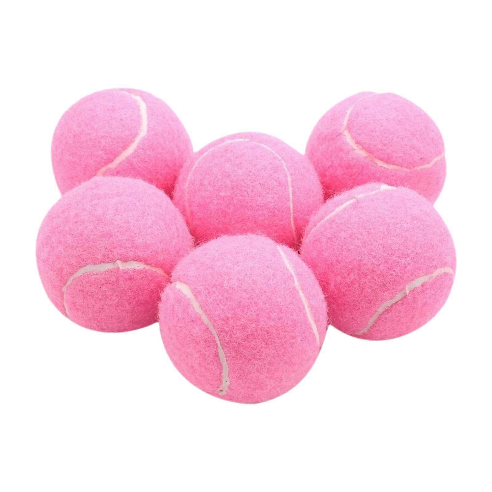 6x Bolas de Tênis Elásticas Bolas Elásticas para Jogos Entretenimento Raquete Esportes Rosa