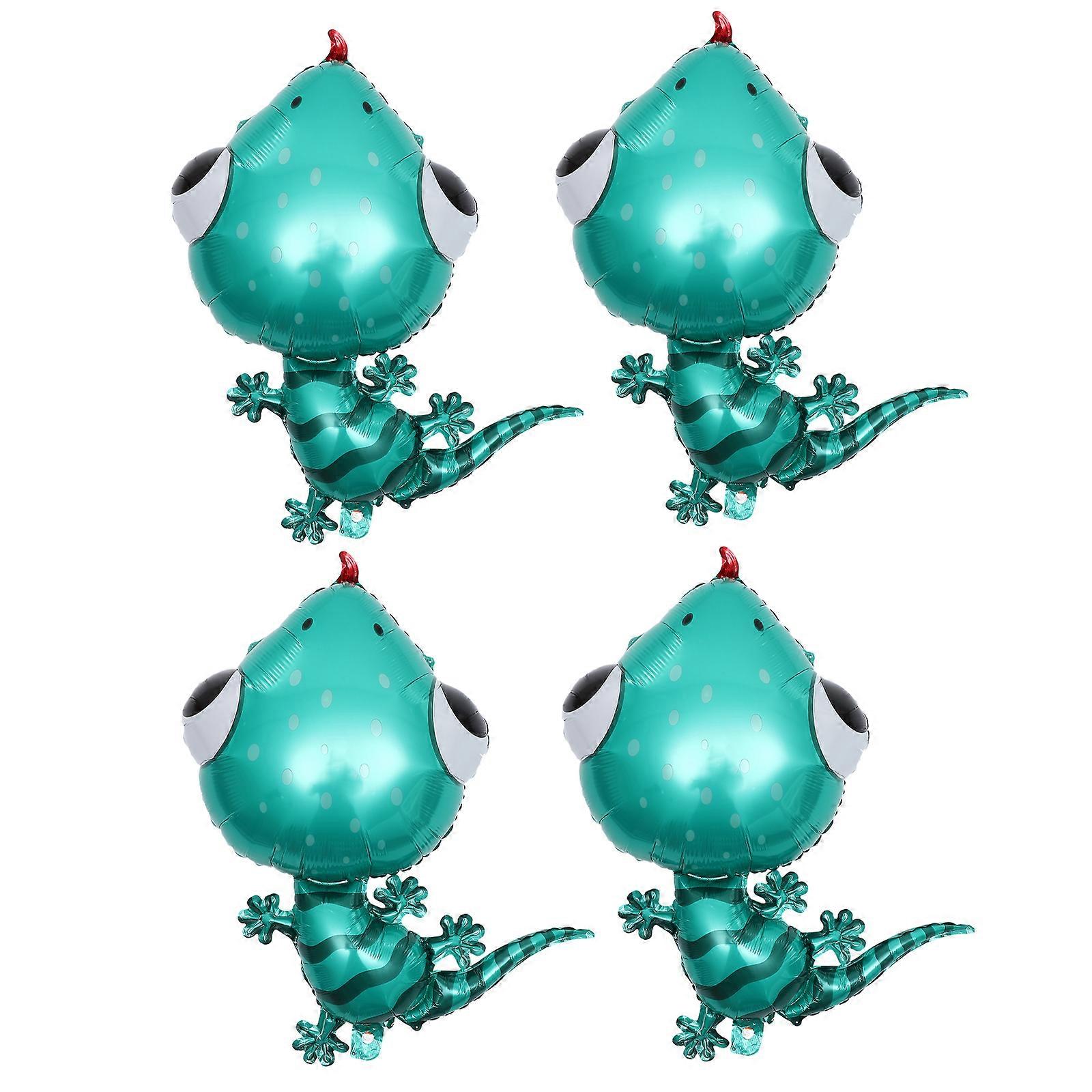 4Pcs Children Foil Balloons Inflatable Cartoon Balloons Adorable Animals Modeling Foil Balloons