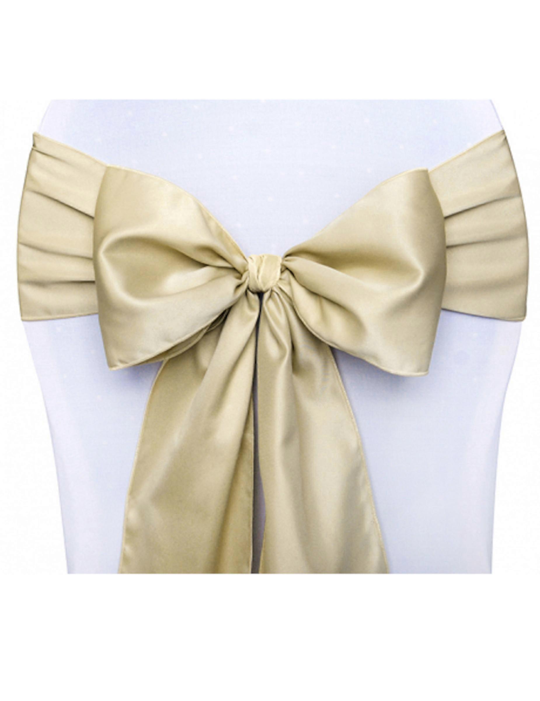 10 Polegadas de chaise en satin dor 2,75 m x 15 cm