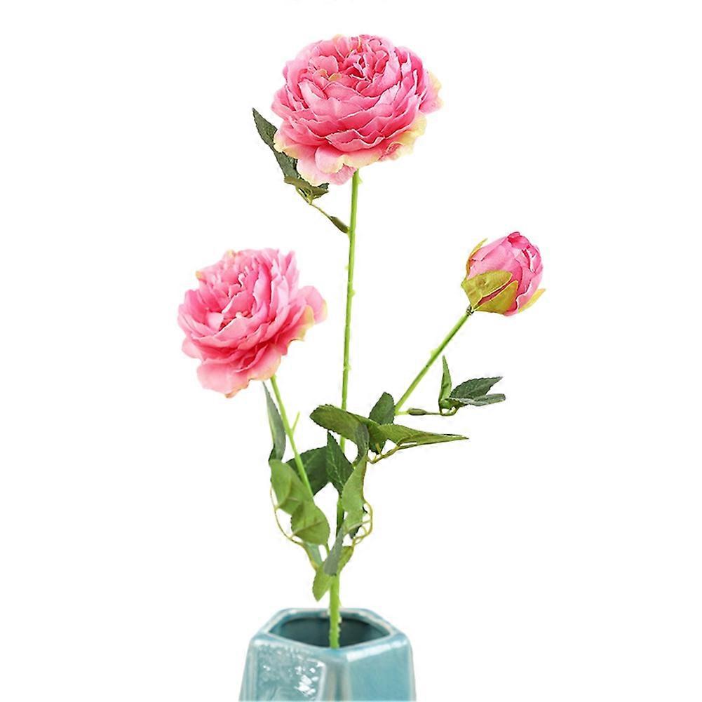 Artificial Ranunculus And Rose Flower Simulation Flower Bouquet For Home Decoration(Rose Red)