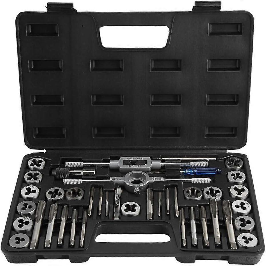 40pcs Taps and Dies, Tap Set - For Thread Cutter - Tungsten Steel with Torque Wrenches Tapping and Threading Tool M3-M12