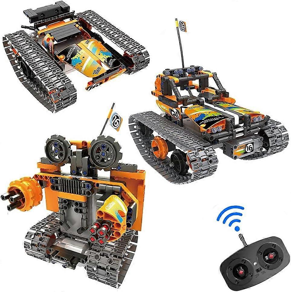 3-in-1 STEM Remote Control Building kit - Tracked car/Robot/Tank for 6-12 Years Old boy Gift (392Pcs) 