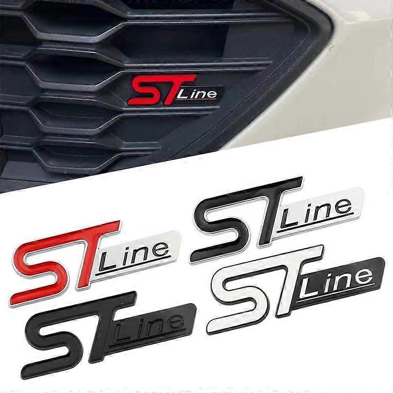 Metal ST Line Logo Car Front Grill Trunk Emblem For Ford Kuga MK3