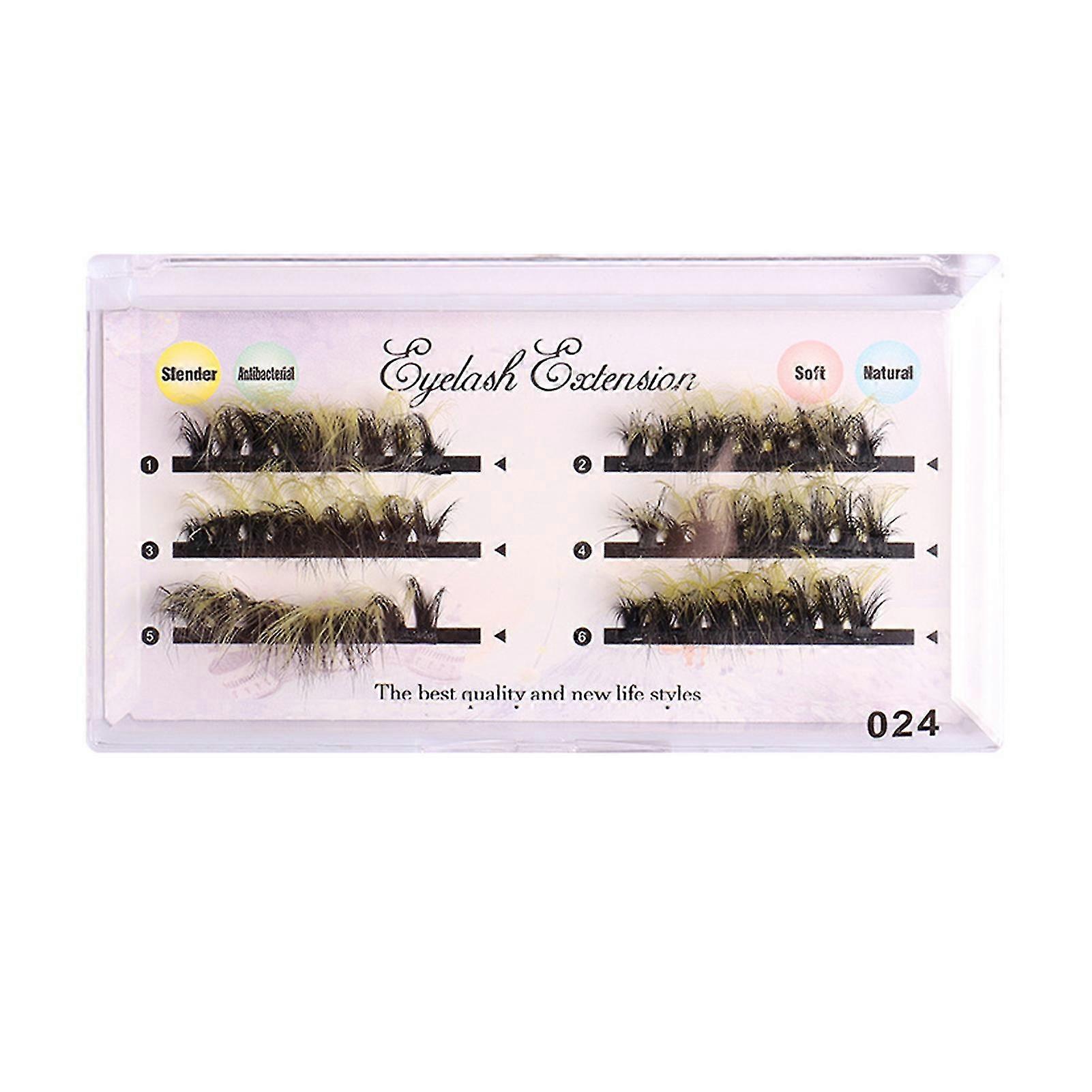 3 Rows Mixed Color Lashes Wisps 8d Dense Curl Dramatic Volume Devil Princess Cosplay Makeup