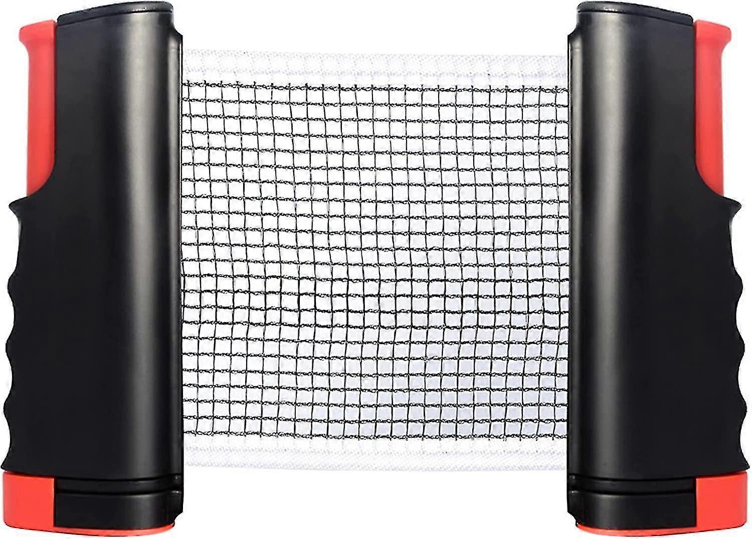 Portable Table Tennis Net Retractable Rack Replacement Ping Pong Accessory Adjustable Length (black Red)