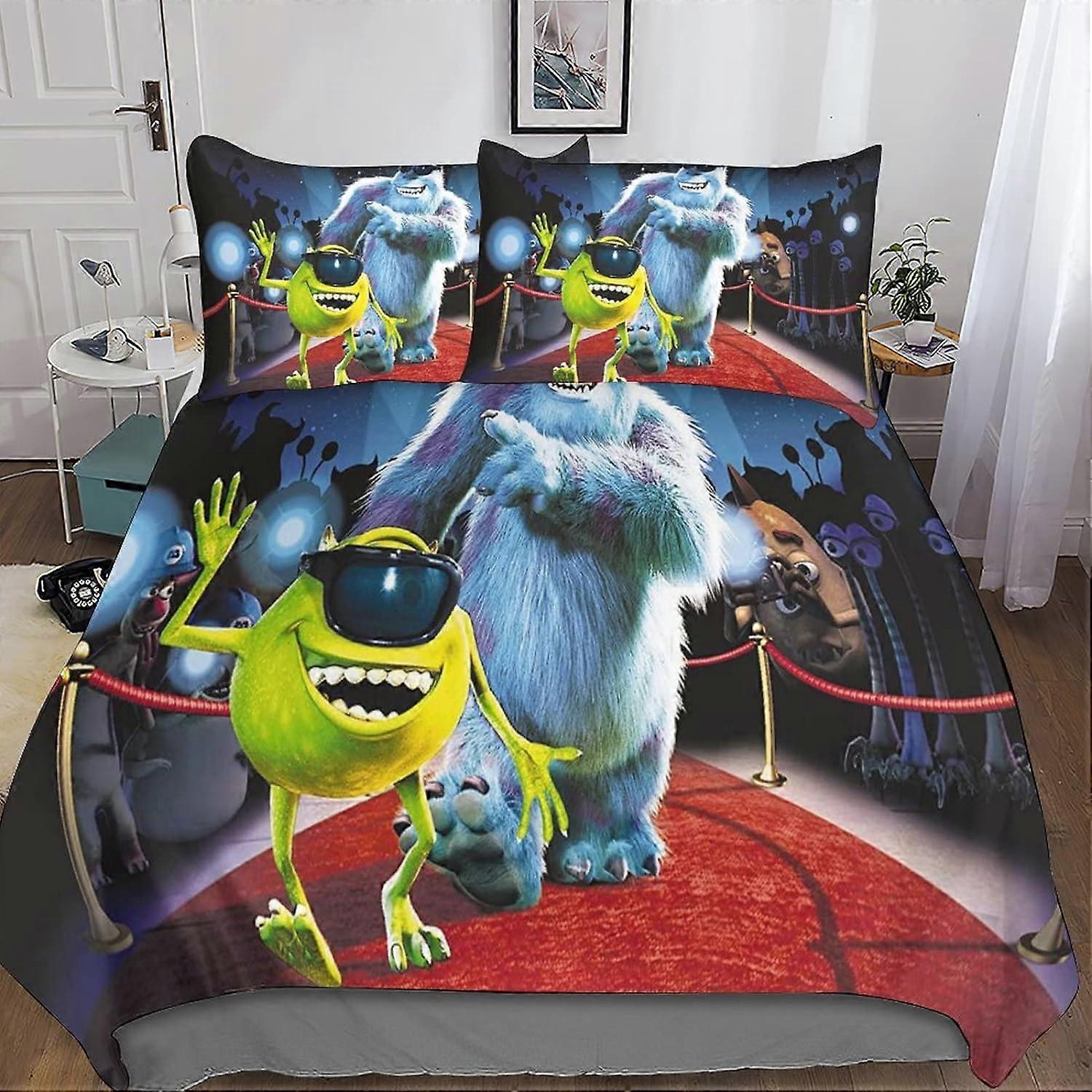 3D Monsters Inc. Bedding Set for Boys and Teenagers Duvet Cover, Microfiber  Duvet Cover with Zipper Closure 3 Pcs Pillowcases | Fruugo IE