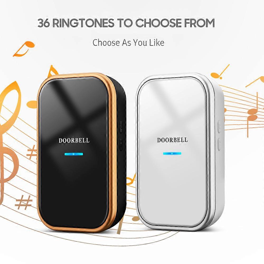 View of Self-Powered Doorbell Wireless Doorbell Waterproof Smart Doorbell with ...