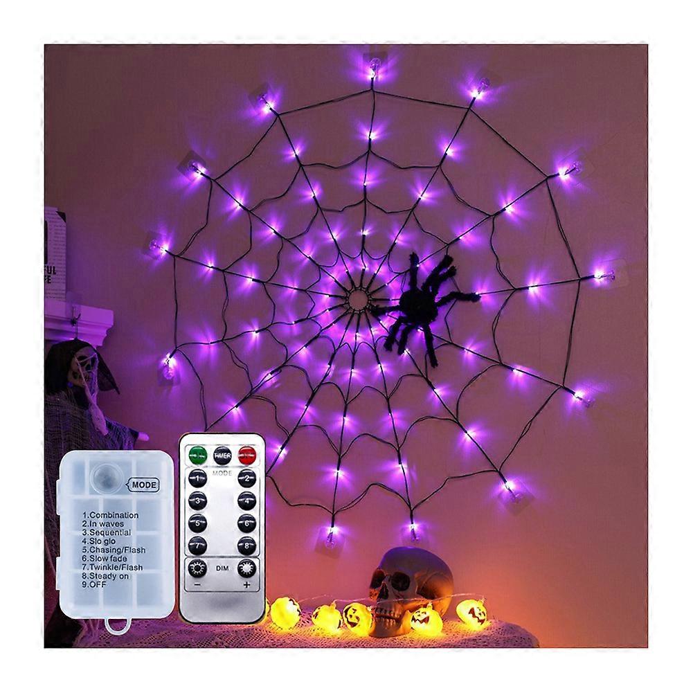 LED Halloween Spiders Web Light Personalized Decorative Atmosphere Lights for Room