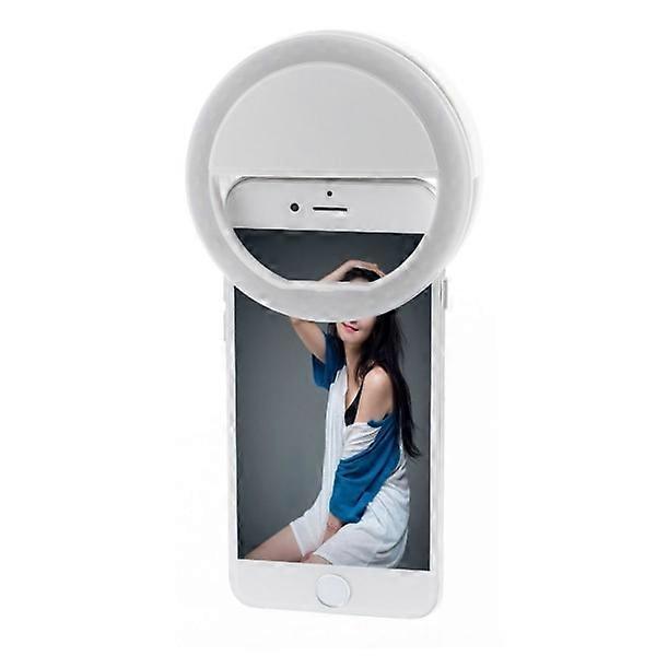 zk-TikTok LED Phone Selfie Light White 1pc