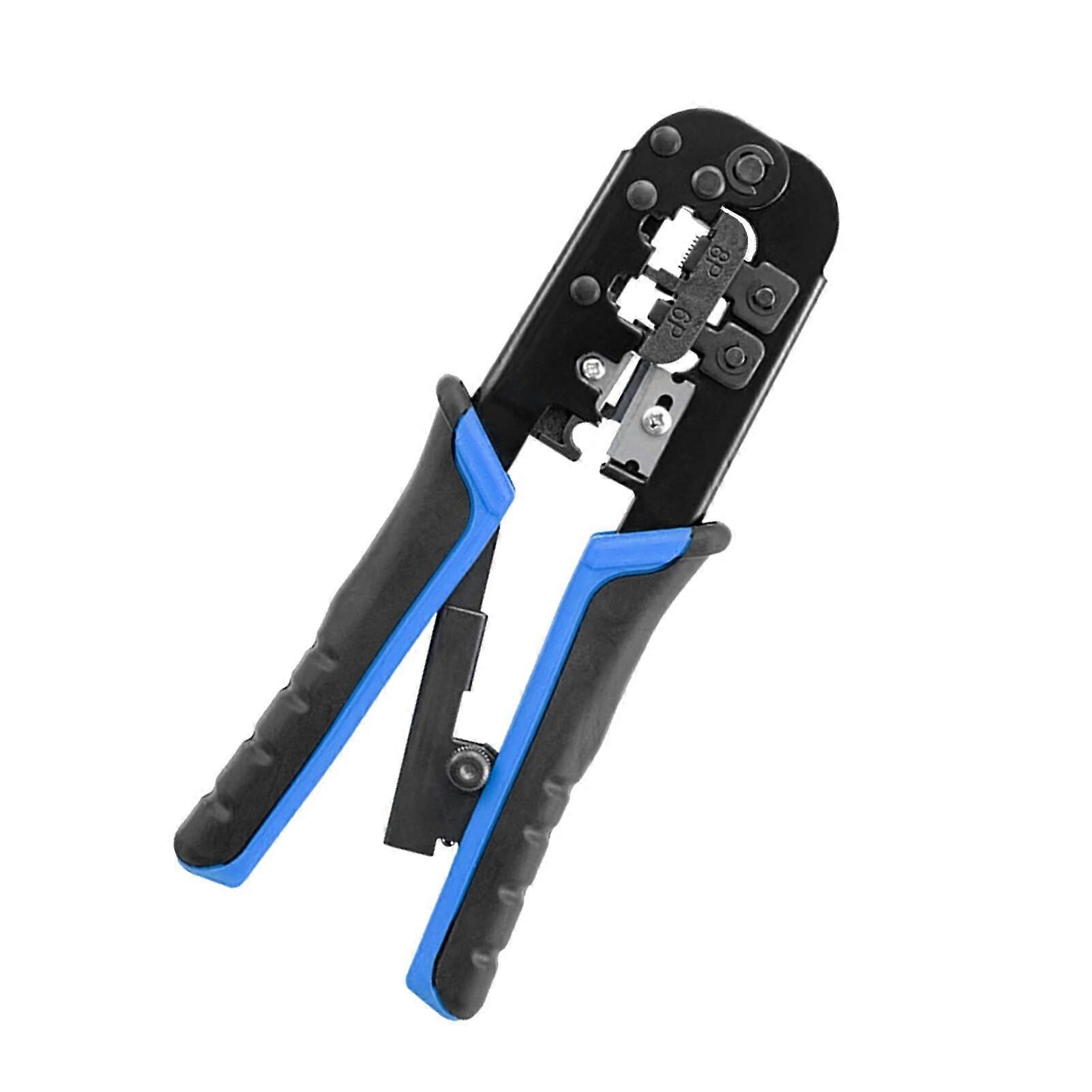 Ratcheting Crimping Tool 3 in 1 Wire Crimpers Stripper Cutter 8P 6P Network Line Telephone Wire Crimping Cable Stripping Cutting