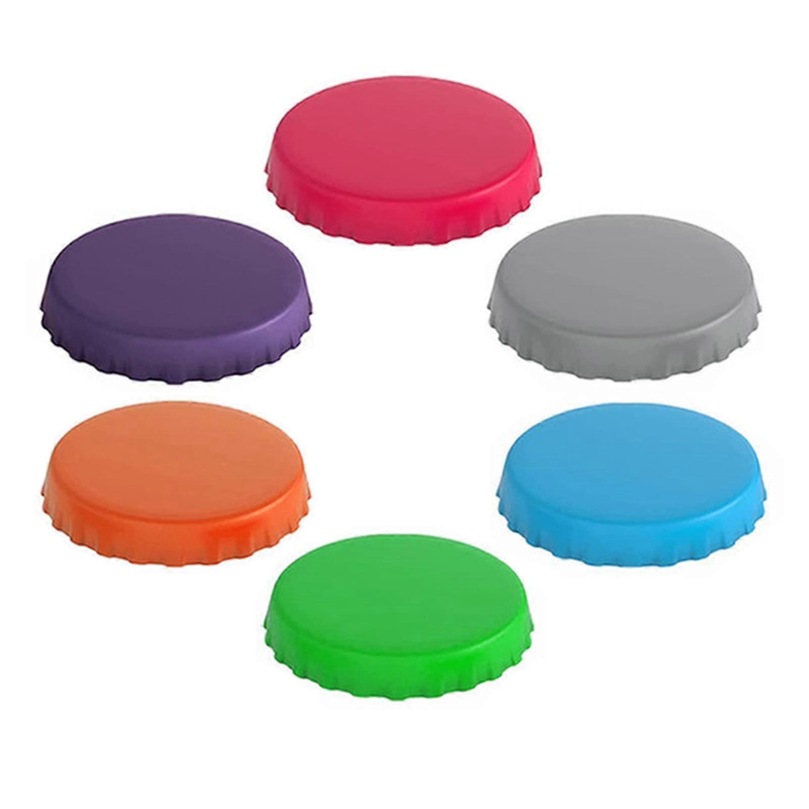 6pcs Drink Cover Portable Sealer Cap Washable Silicone Leakproof Can Lids Juice