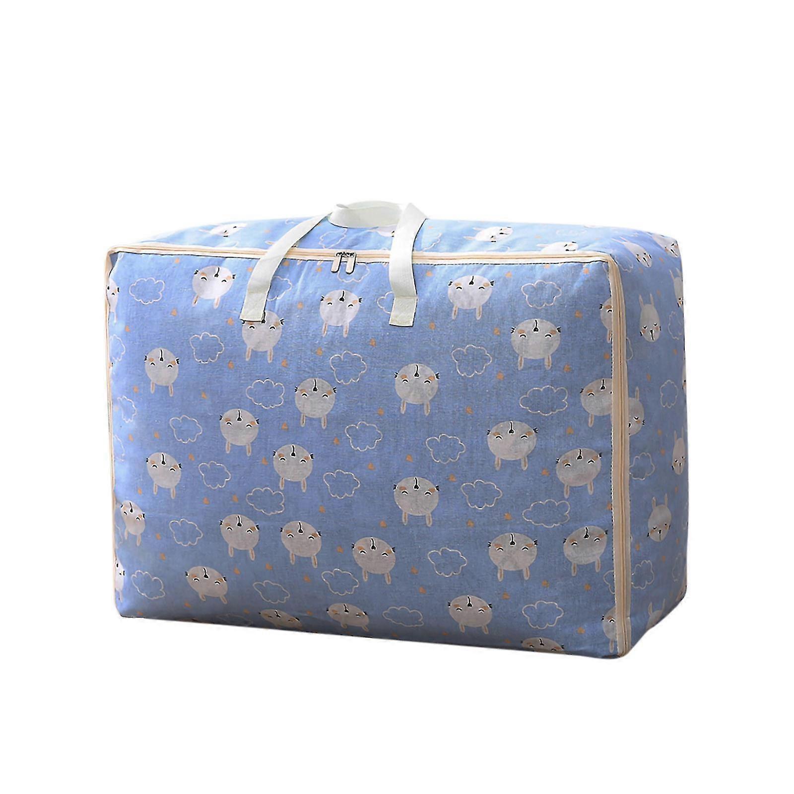 Largecapacity Storage Bag With Handle Largecapacity Storage Bag Foldable Storage Bucket For Quilt Blanket And Pillow