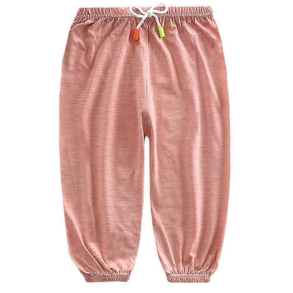Baby Kids Boys Girls Solid Drawstring Sweatpants Elastic Waist Casual Trousers