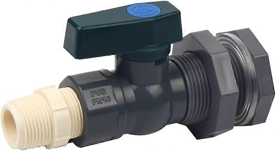 PVC rain butt tap set, 3/4 inch rain butt valves with bulkscrew connection and hose adapter