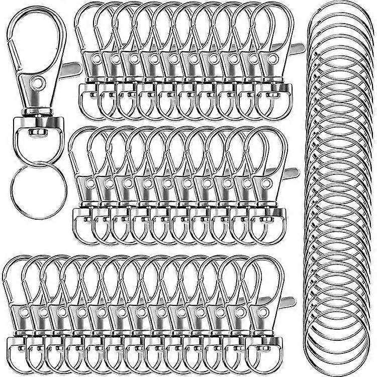 120PCS Swivel Snap Hooks with Key Rings