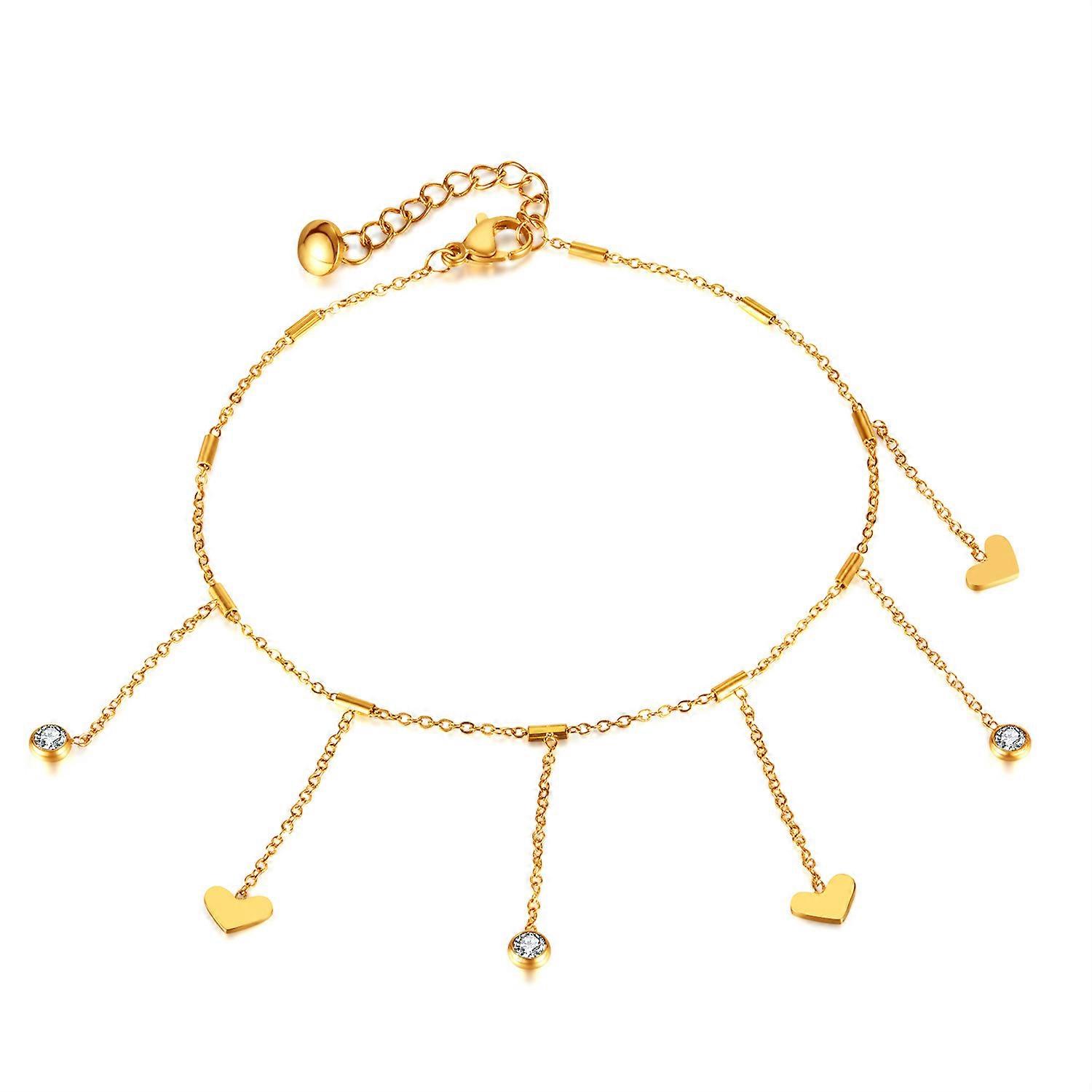 Gold exquisite anklet, star beach cute pig nose tassel disc anklet anklet lace chain anklet for women