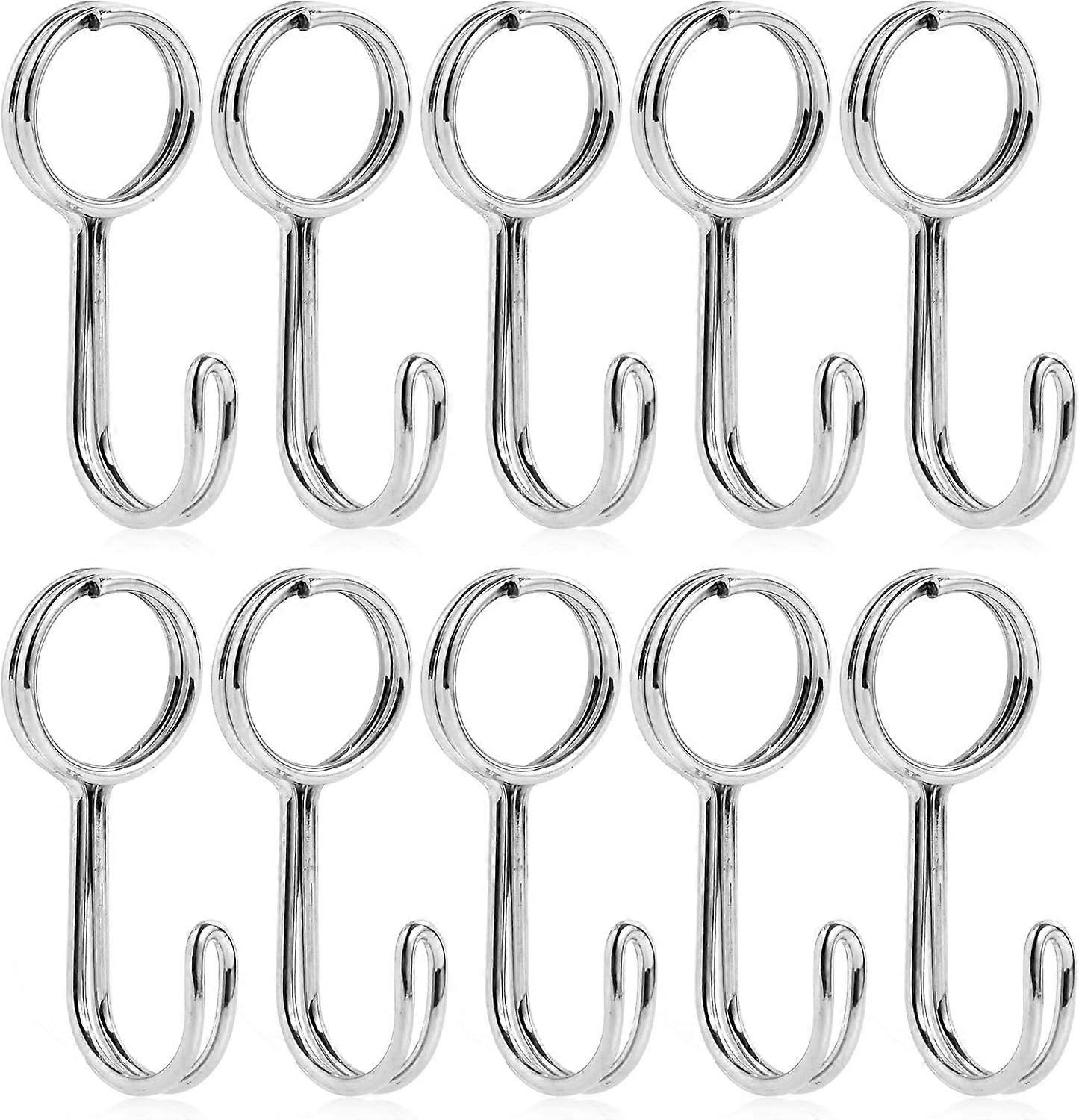 10 Spiral Hooks, Universal Hook Can Be Matched With An Elastic Rope Strap Bungee Cord, DIY Tensioner Hook for Pool Cover Trailer Luggage Bike Motorcy