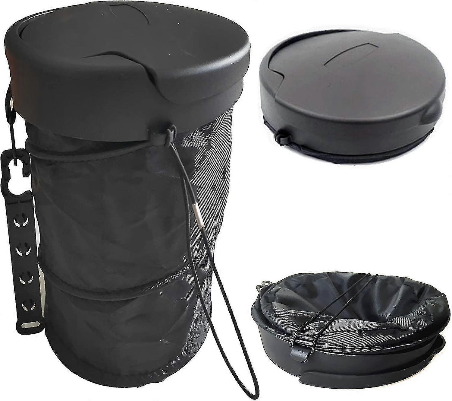 Car Trash Can, Portable Car Trash Can, Car Trash Can Foldable, With Lid Can Be Hung Container, For Camping, Car Ride