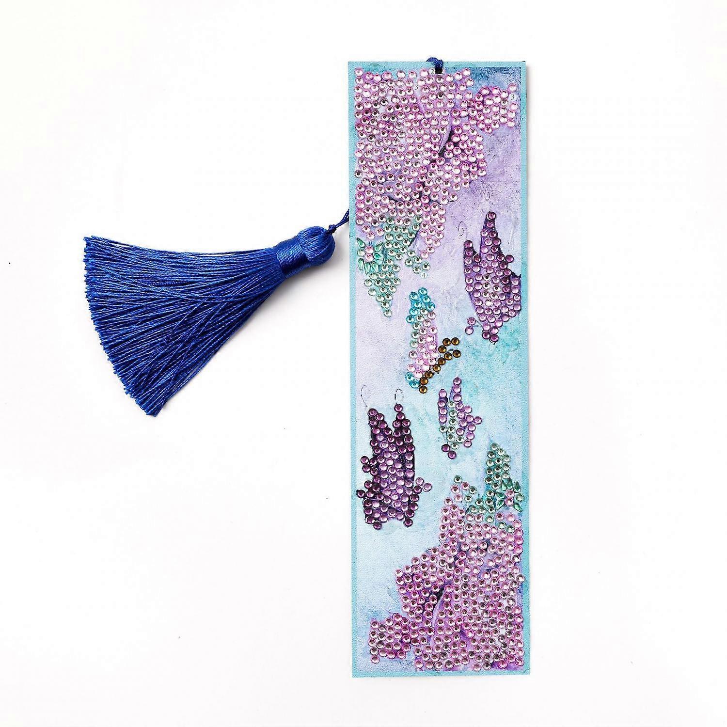 DIY diamond painted butterfly bookmark