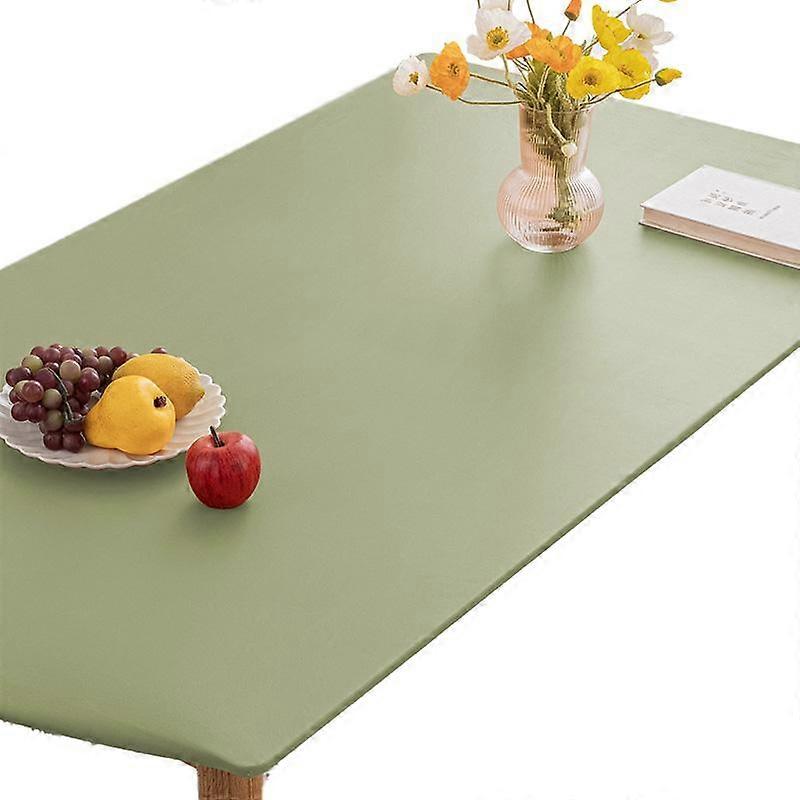 1PC Home Decor Table Cover PU Leather Protector Desk Mat Table Cloth Elastic Tablecloth Square