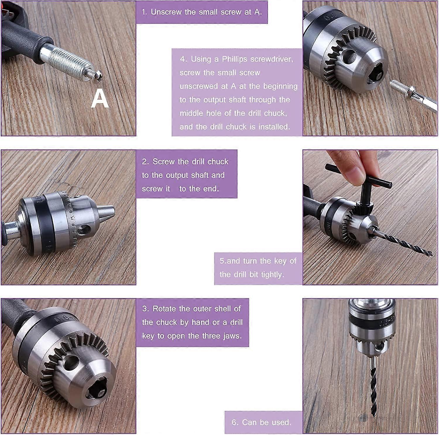 Hand Drill 1/4 / 8mm Chuck Hand Tools Double Pinion Wood Side Manual Turn TE138