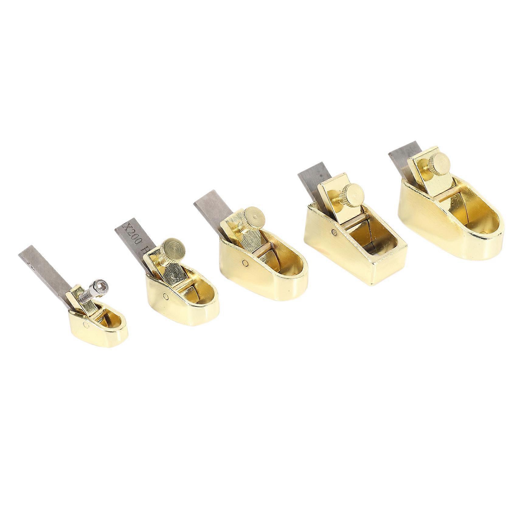 5 Piece Woodworking Plane Cutter Set Curved Metal Copper Luthier Tool Violin Cello Wooden Instrumen