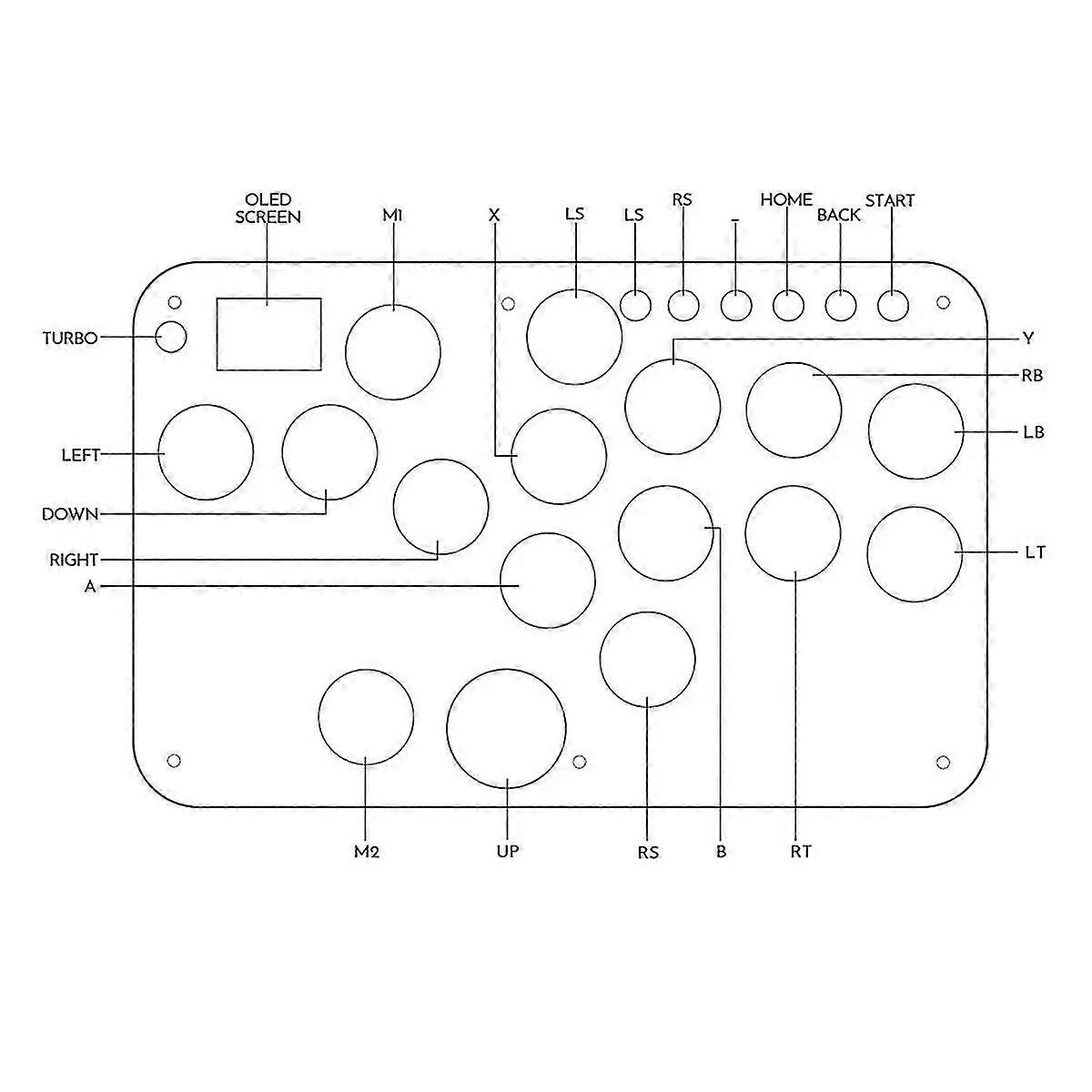 Arcade Stick 16-toetsen controller met rgb turbo, compatibel met voor pc///switch - Hot-swappable toetsen
