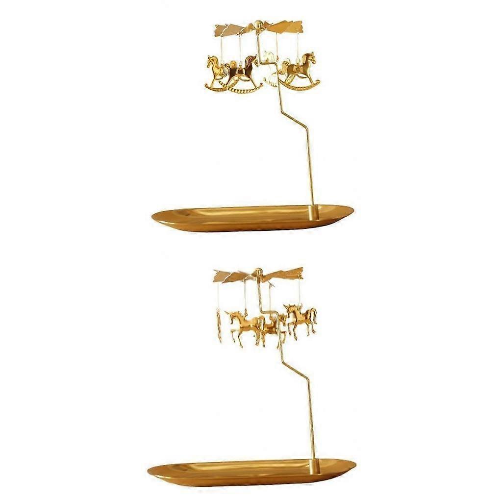 2 Pieces Candle Holder - Rotating Tealight Holder Stand