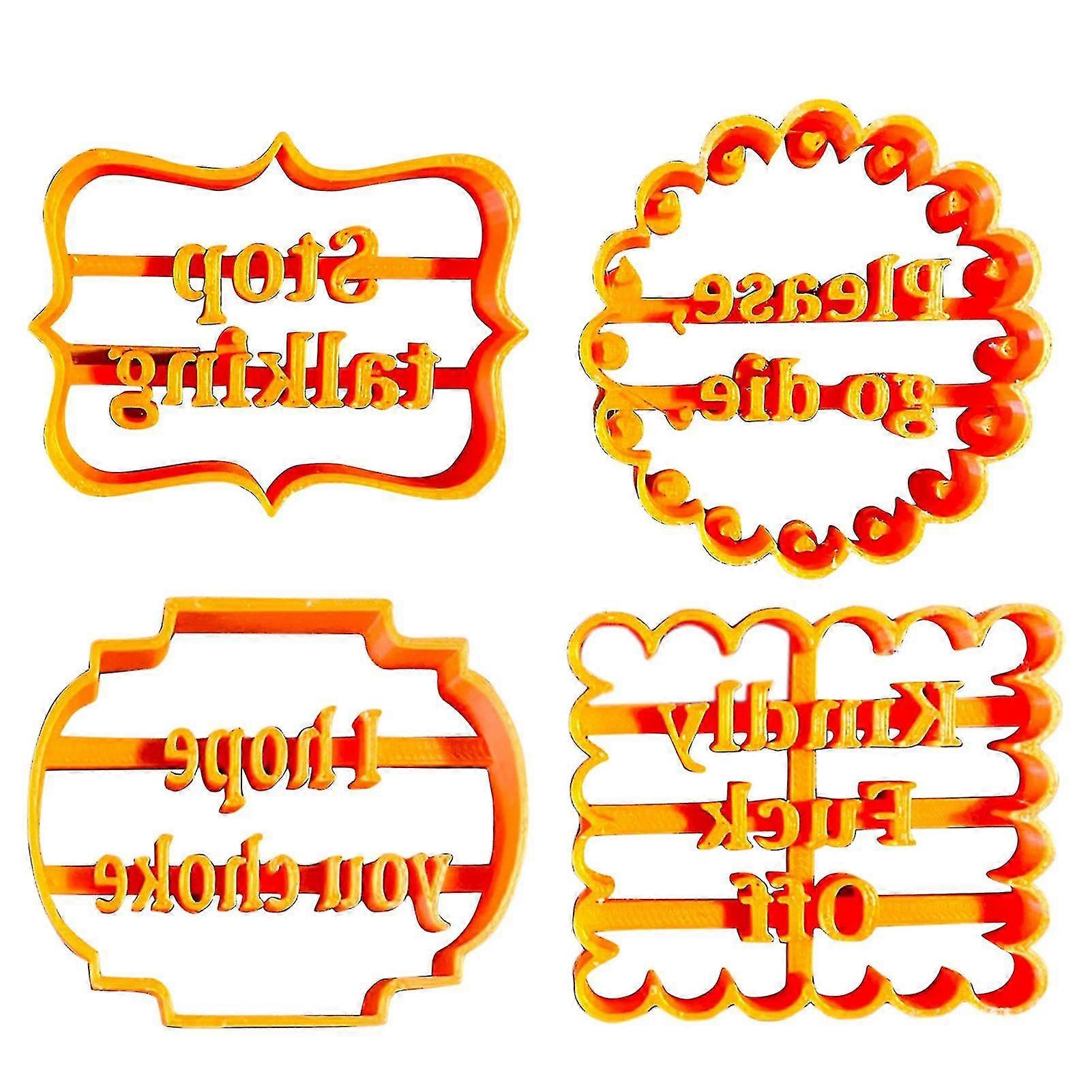 Cookie Molds With Good Wishes Cookie Form With Fun And Irreverent Phrases Cookie Moulds For Baking