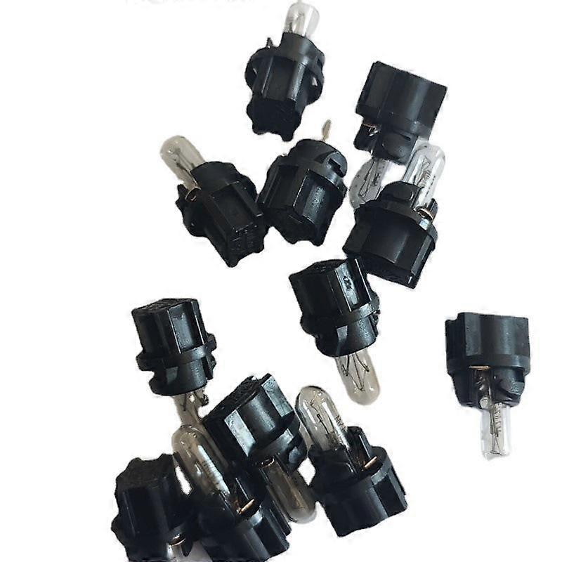 25 Pcs DC 12V 1.2W T5 Light Yellow Dashboard Bulb for Car Interior