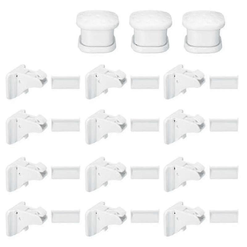 30 st magnetiska skåplås för barn, barnsäkert kit