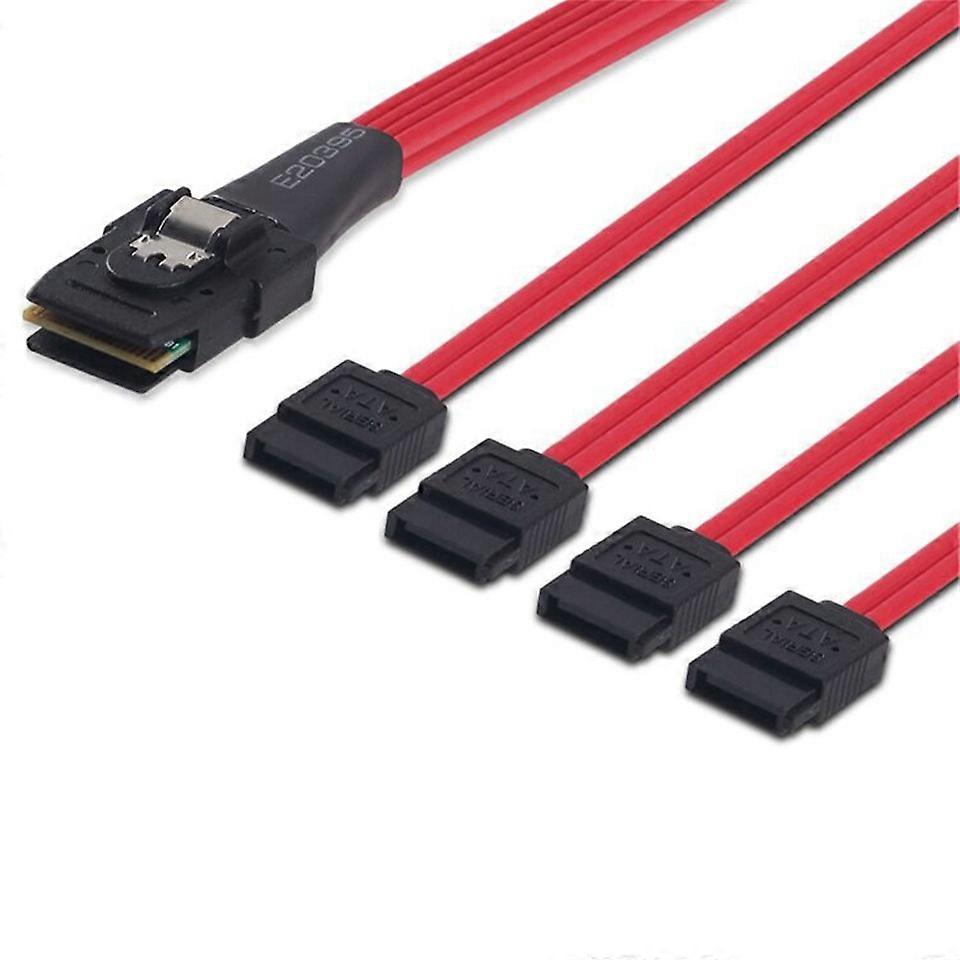 Mini SAS 8087 SFF-8087 auf 4 SATA Splitter Kabel Forward Breakout 0,5m 1m