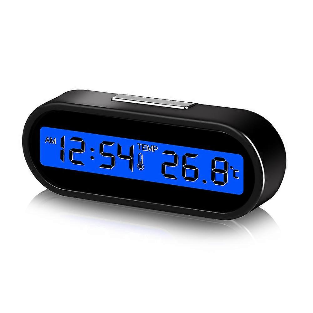 Mini Electronic Car Clock Time Watch Auto Dashboard Clocks Luminous Thermometer LCD Backlight Digital Display Car Accessories