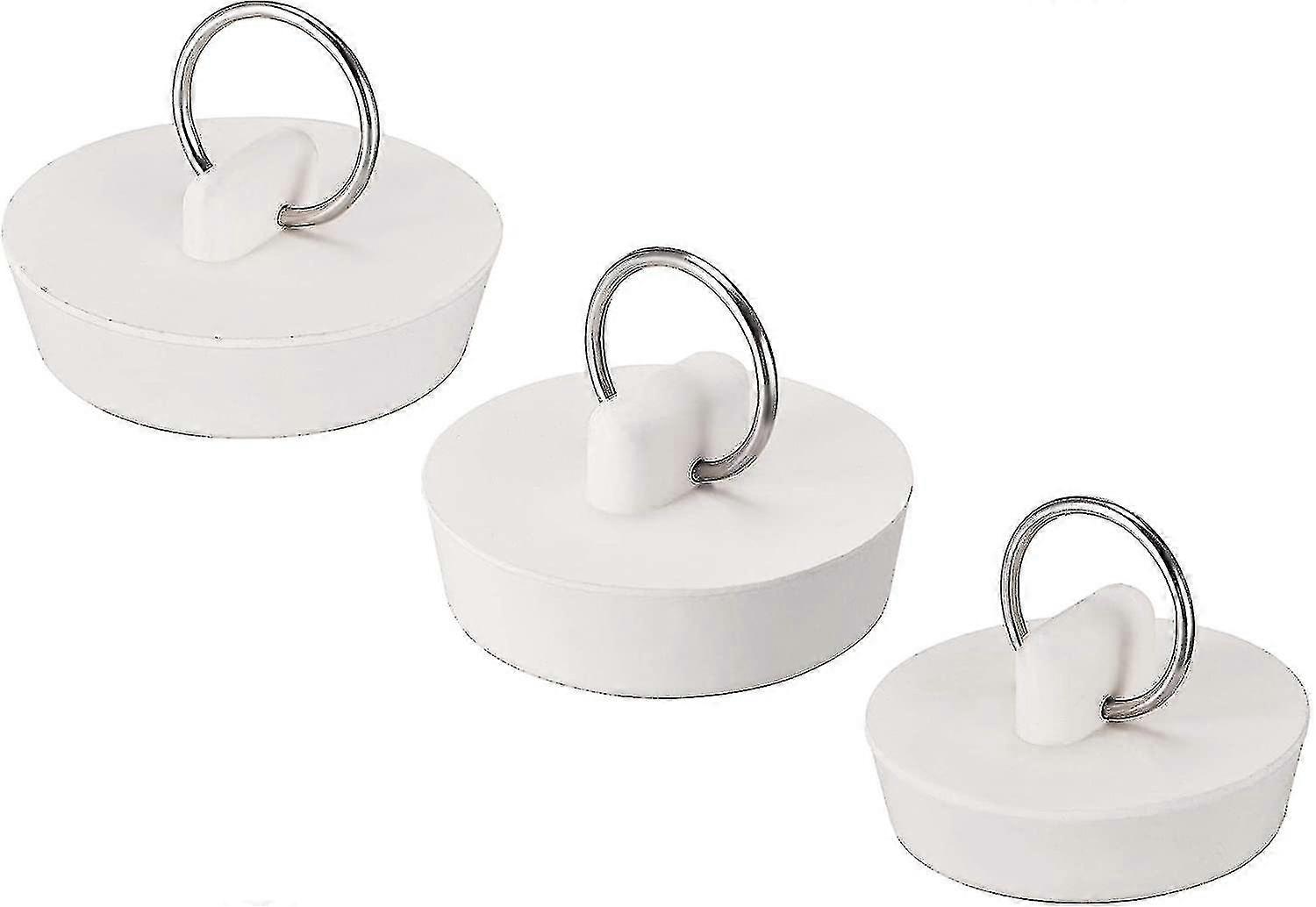 ドレインストッパー、3サイズゴム製シンクストッパープラグ36.5mm / 38mm / 40mmハンギング付き