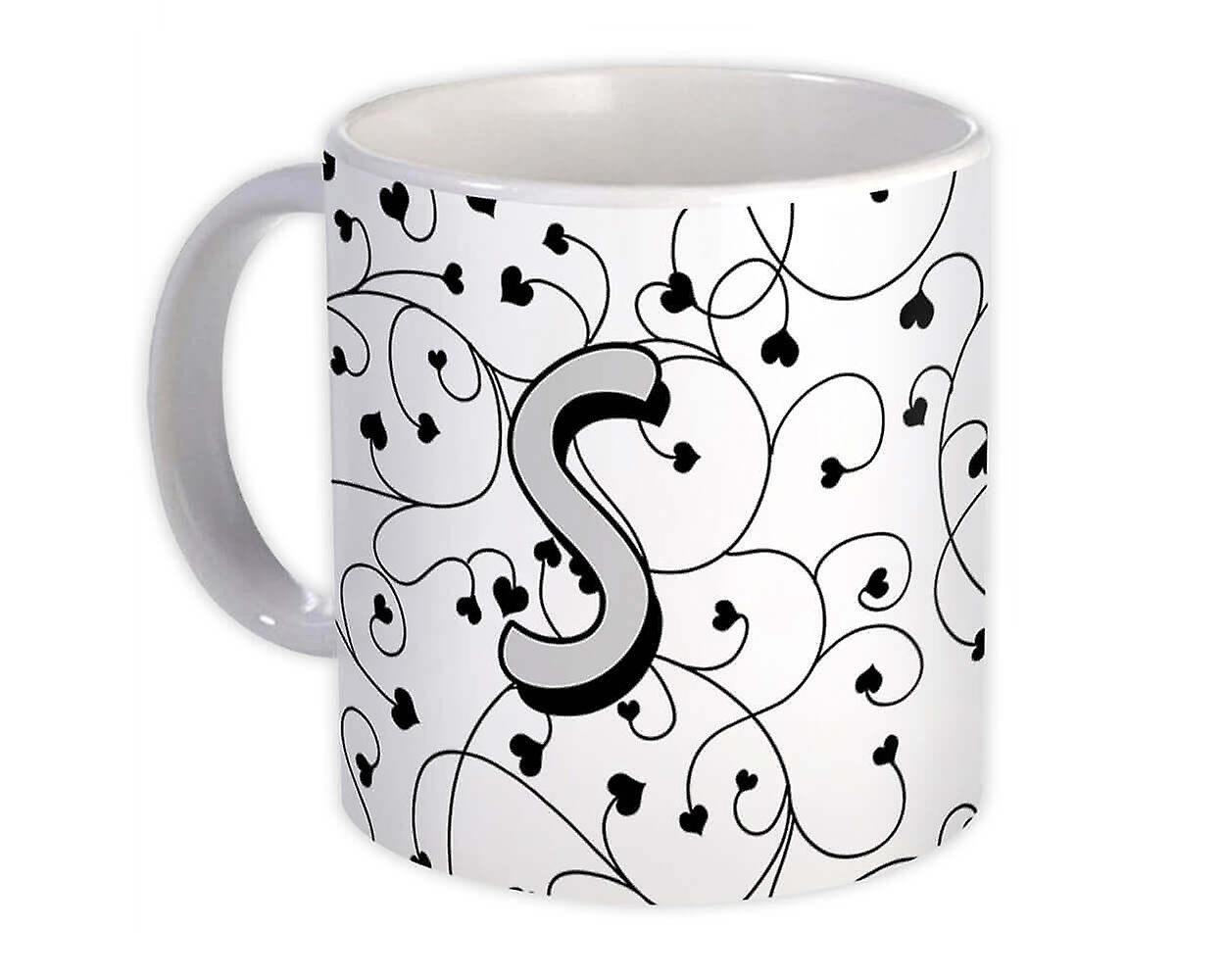 Hediye Kupa: Monogram Harf S Alfabesi