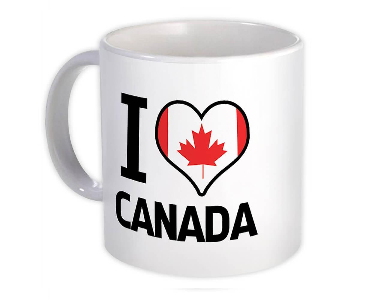 Gift Mug: I Love Canada Flag