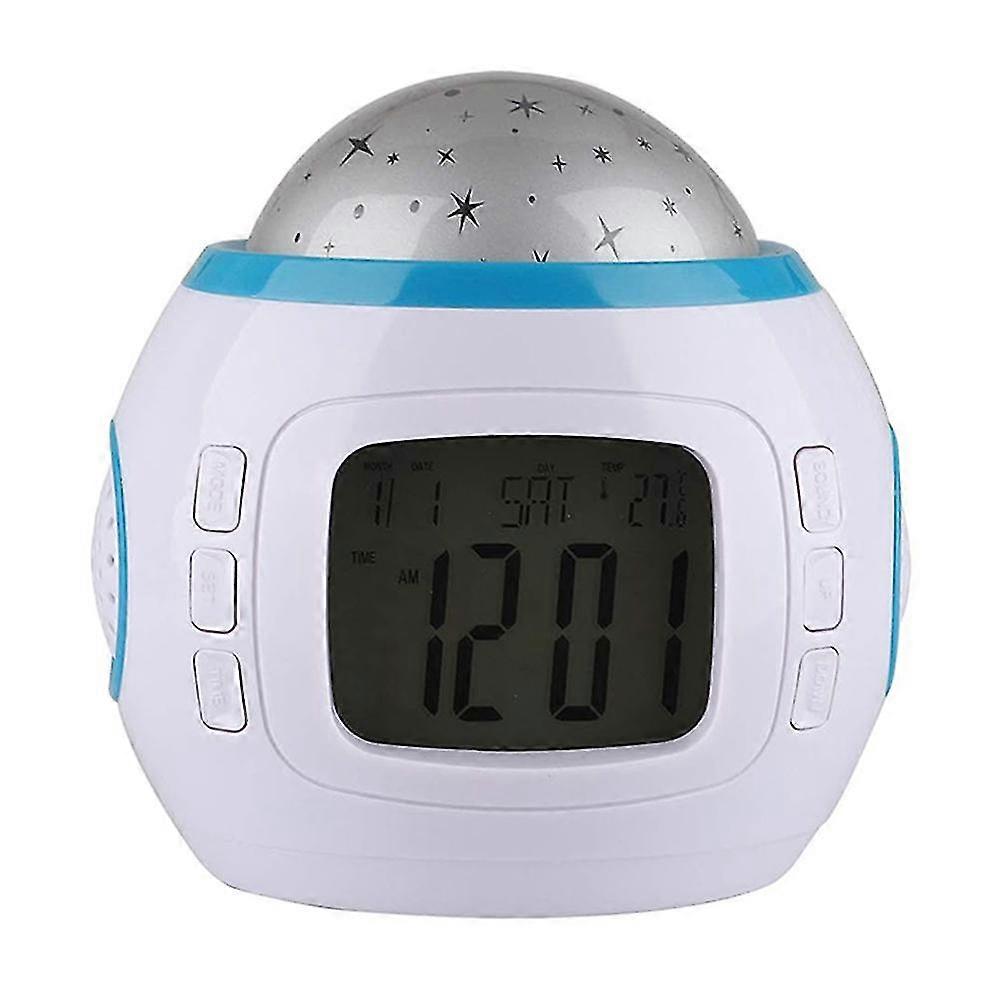 Music Star Clock Creative Natural Sound Alarm Clock, Colorful Atmosphere Projection Clock