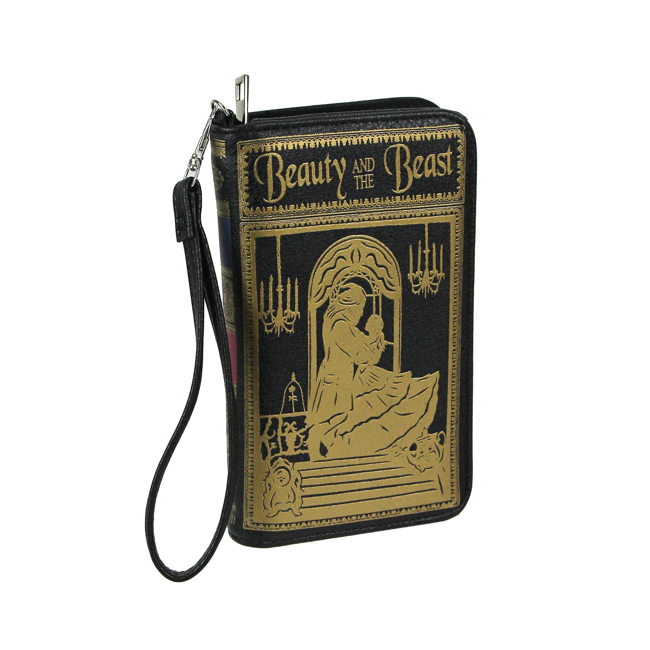 Black and Gold Beauty and the Beast Checkbook Style Fashion Wallet