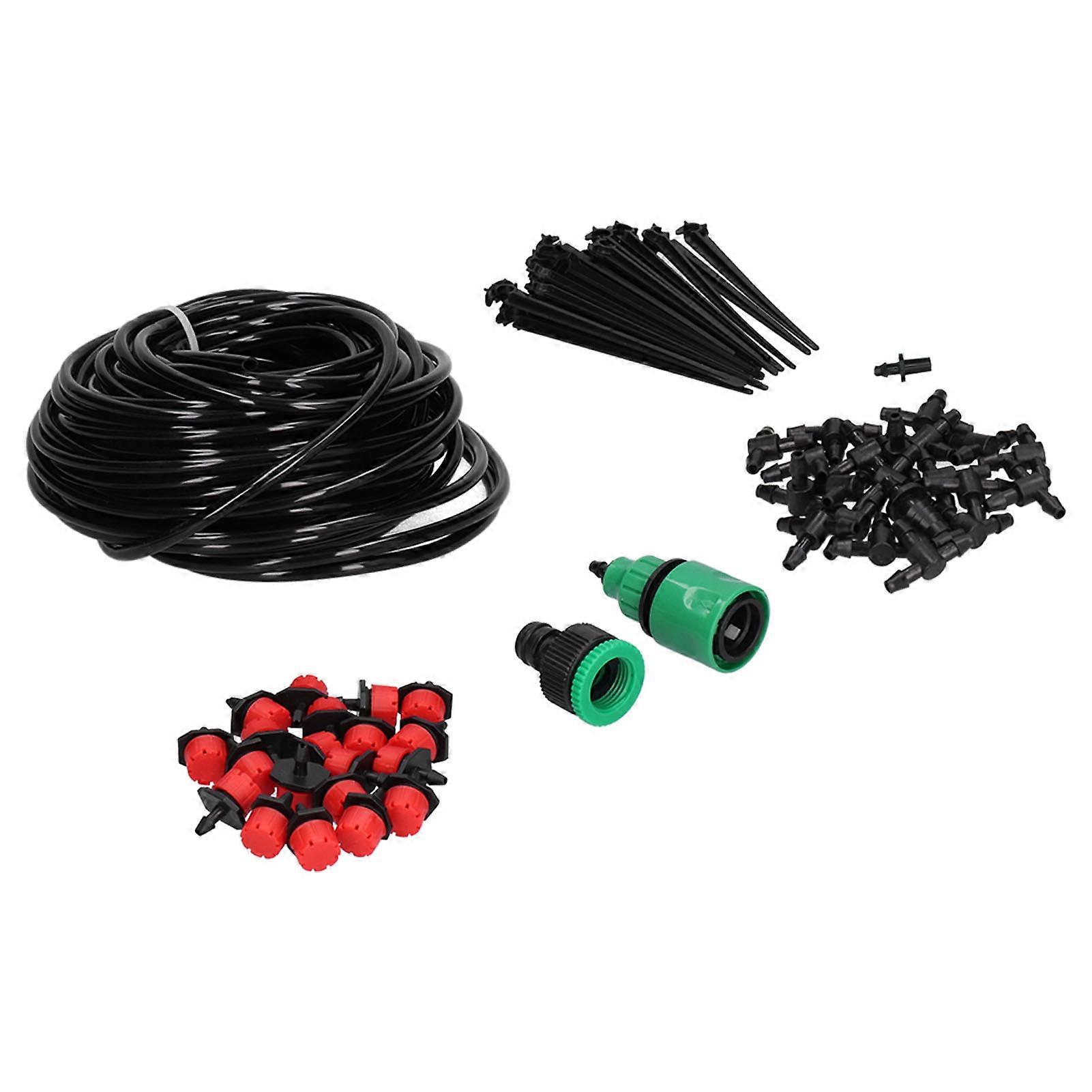 Drip Irrigation Kit 20M 4/7 Hose Garden Automatic System Adjustable Dripper for Home Flowerpot