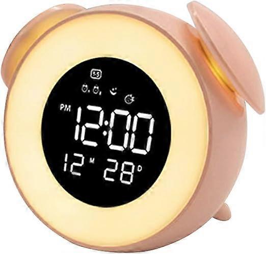 Alarm Clock, Wake Up Light, Sunrise and Sunset Simulation, Bedside Lamp, Colorful Night Light, Dual Alarm Clock with 25 Music and Snooze Function, for