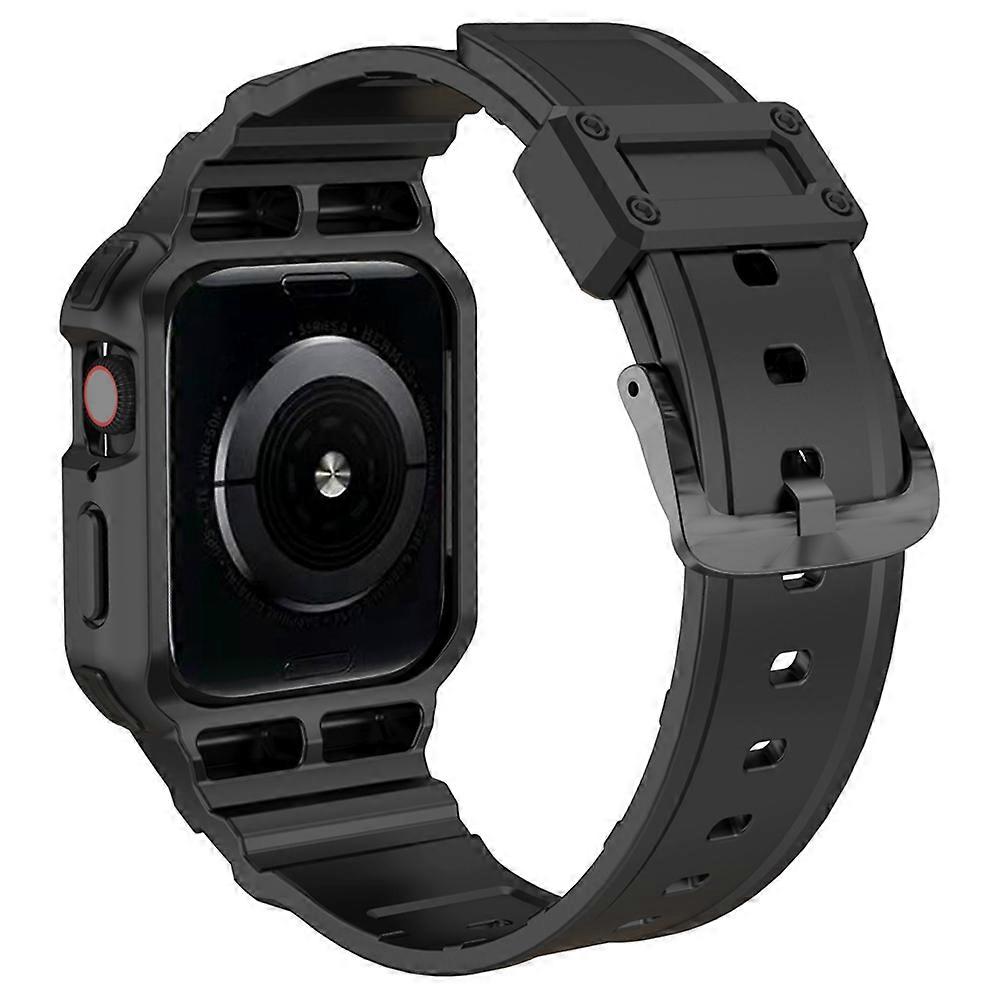 For Apple Watch Series 9 8 7 41mm/9 8 7 41 45mm Watch Band Replacement TPU Strap with Case Cover