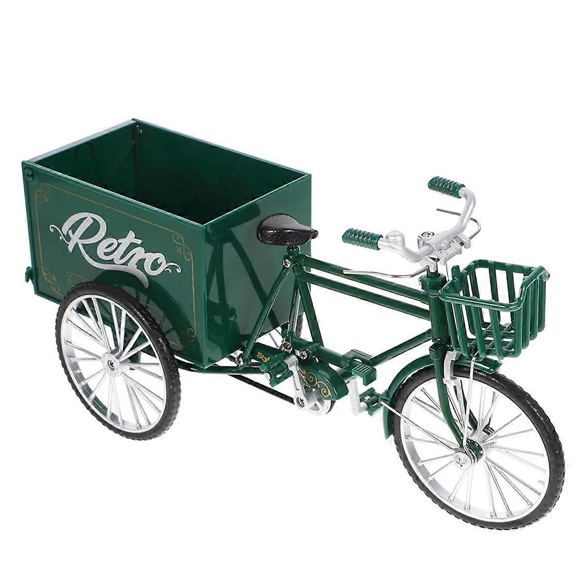 Mini Tricycle Finger Bikes Shelf Accessories Decor Bicycle Model Tricycle Model Statue Miniature Tr