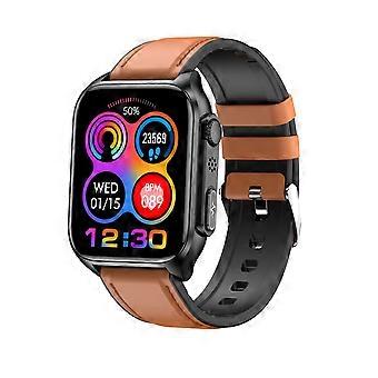 1.96 inch IP67 Waterproof Leather Band Smart Watch