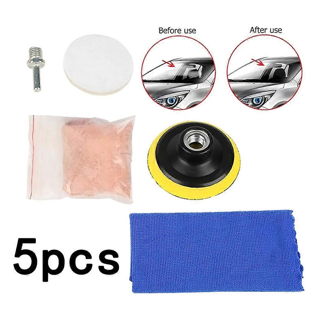 5 Pack Car Windshield Glass Polishing Scratch Remover Cerium Polished Tools Kit