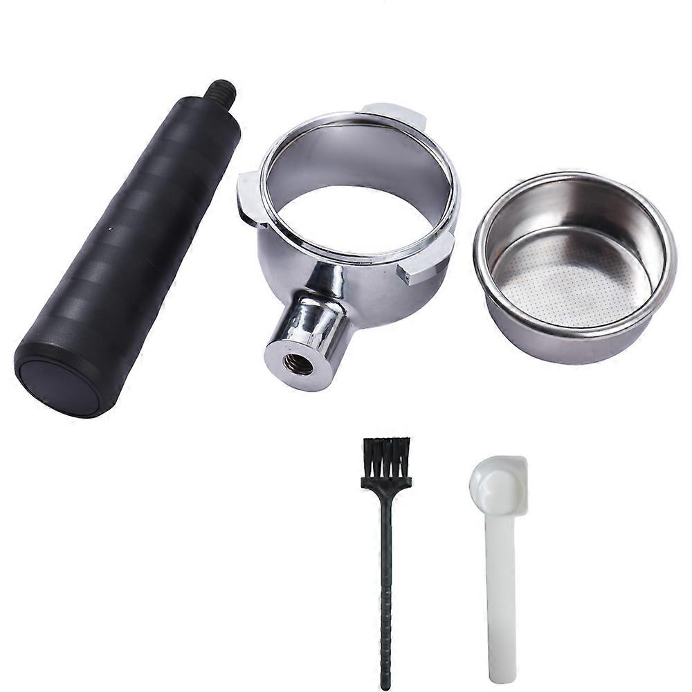 Cornesty 54mm απύθμενο γυμνό καλάθι φίλτρων Portafilter που περιλαμβάνεται 3 λαβή Portafilter καλαθιού ανταλλακτικών ανοξείδωτου αυτιών με τον καθαρισμό Bru