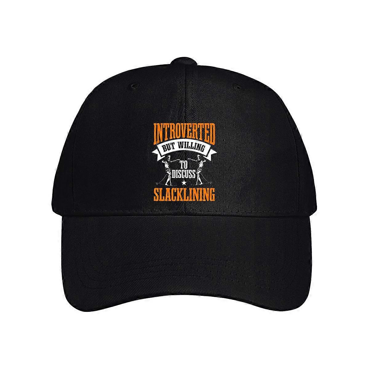 Introverted But Willing To Discuss Slacklining Baseball Cap